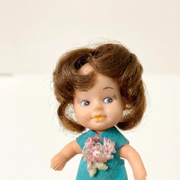 Vtg Gold Farb Novelty Doll Liddle Kiddle Kiddles Clone Flaws 2.5 Inch Tall - Picture 13 of 13